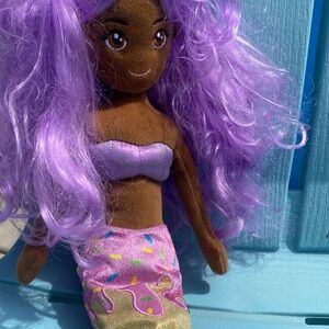 Purple Mermaid Ice Cream Doll Aurora brand with Gold Tail